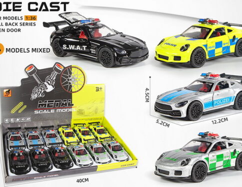 12Pc Diecast Police