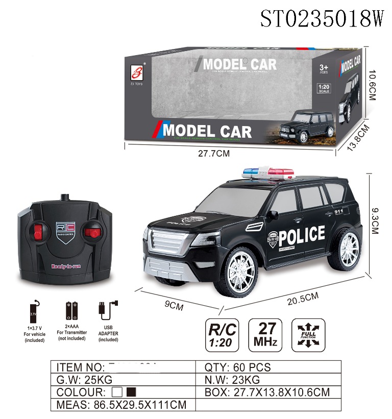Rc Police Car Function W Usb